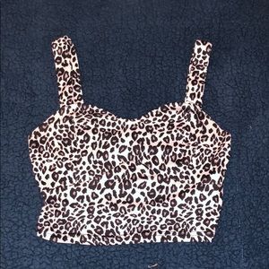 Leopard crop top